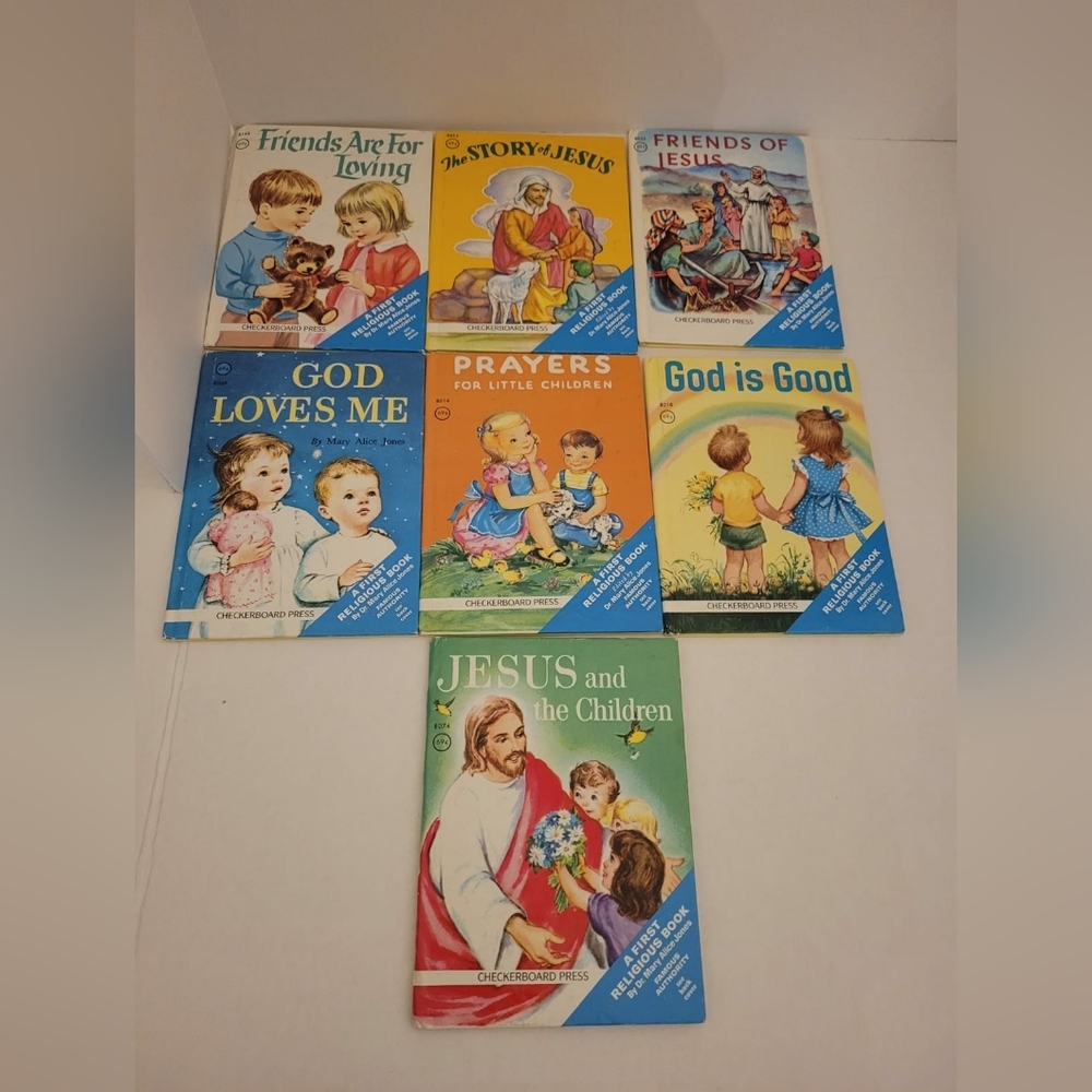 Vintage children's religious books lot Books about Prayers Jesus God